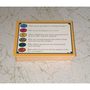 Trivial Pursuit Genus II Edition Game Replacement Piece CARDS 600-699
